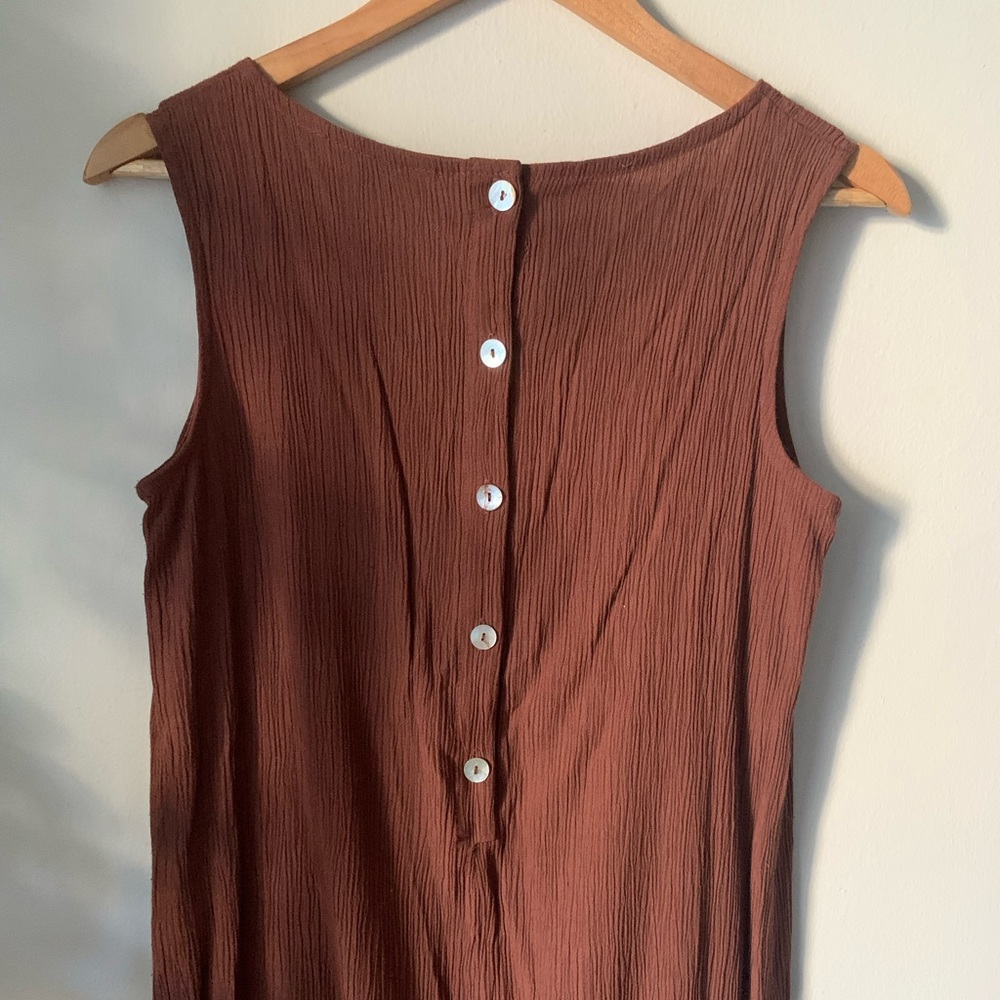 VINTAGE Uniform John Paul Richard // Ribbed Maxi Dress in Cocoa